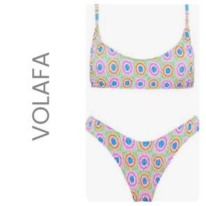 💵VOLAFA Colorful Patterned Bikini Set Size Medium